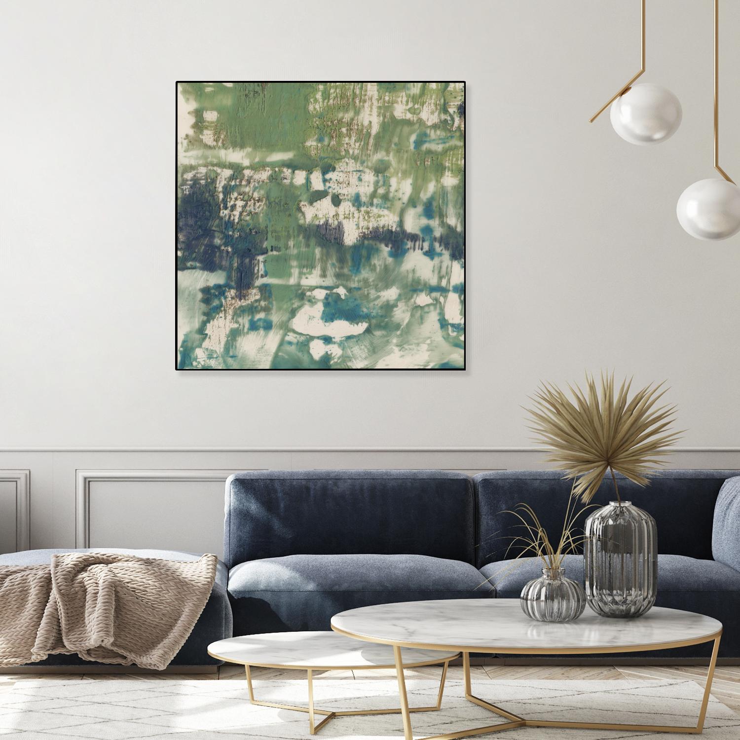 Obscured Horizon I by Jennifer Goldberger on GIANT ART - green abstract