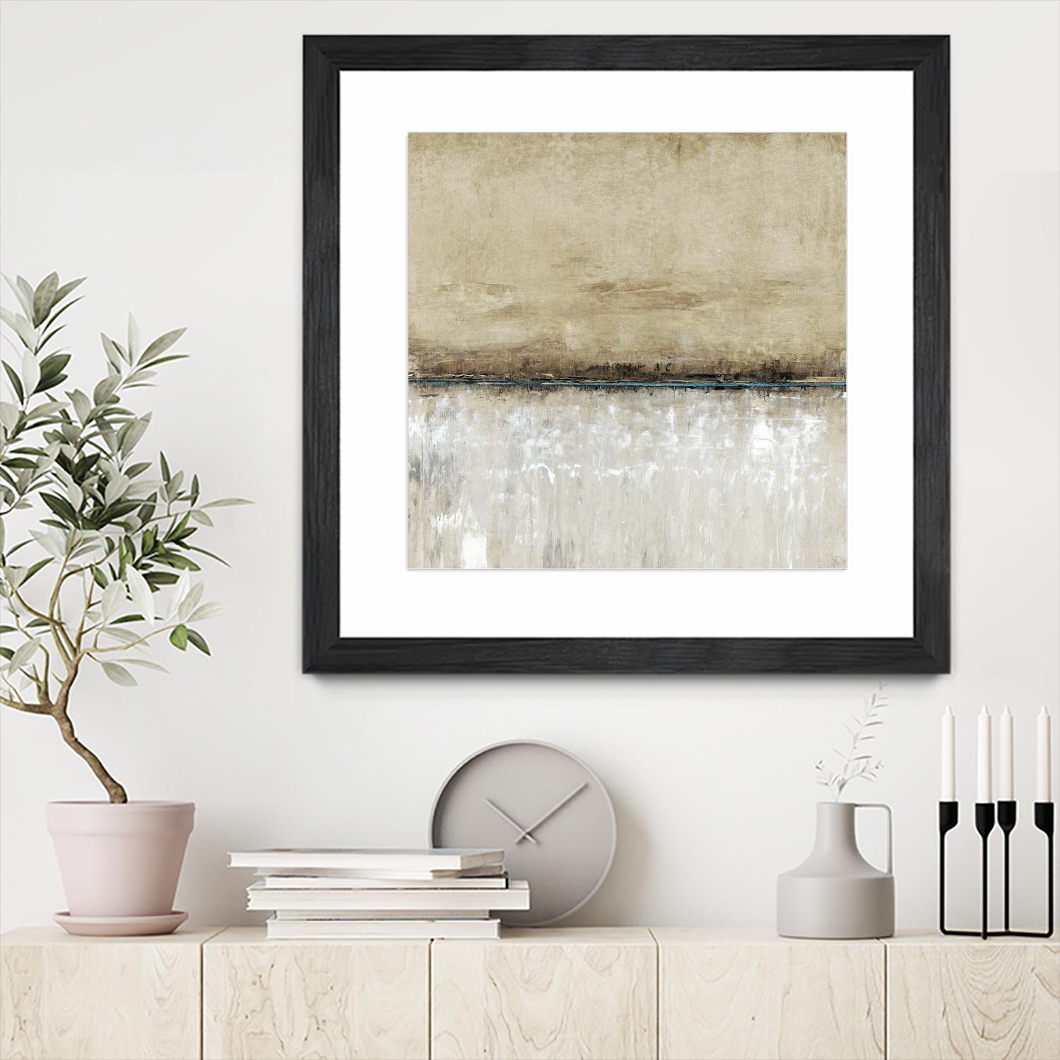 Blue Line I by Tim OToole on GIANT ART - brown abstract