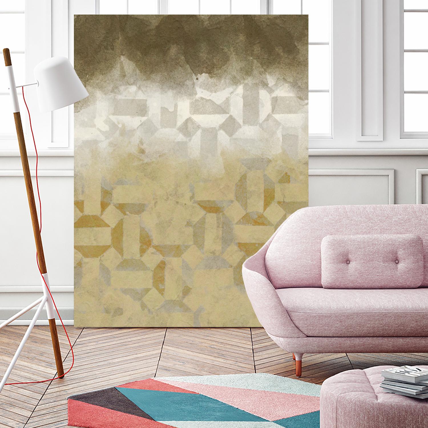 Shifting Earth I by Alonzo Saunders on GIANT ART - yellow abstract