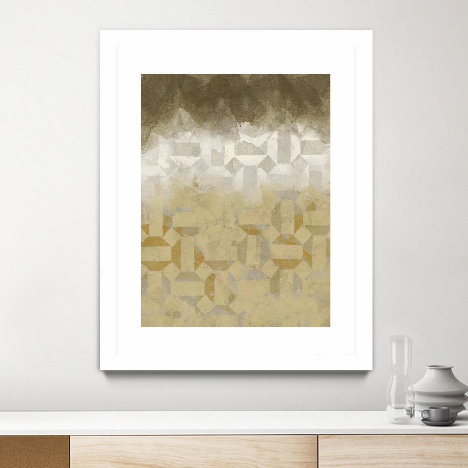 Shifting Earth I by Alonzo Saunders on GIANT ART - yellow abstract