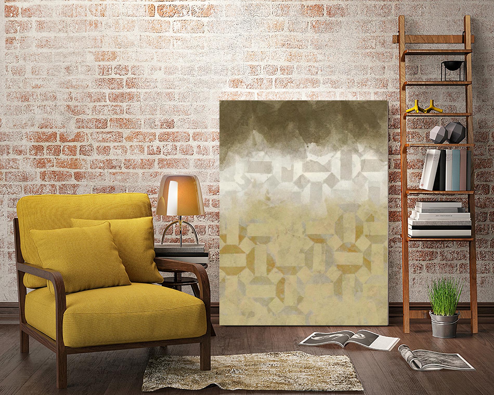 Shifting Earth I by Alonzo Saunders on GIANT ART - yellow abstract