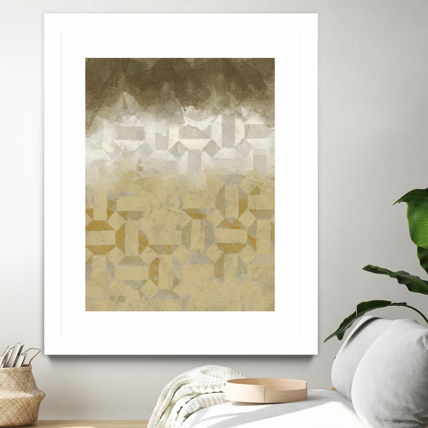 Shifting Earth I by Alonzo Saunders on GIANT ART - yellow abstract