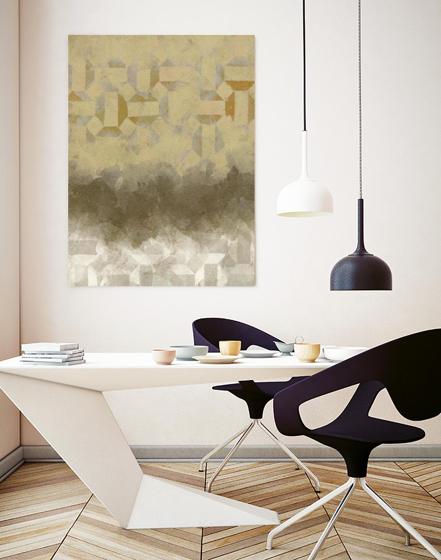 Shifting Earth II by Alonzo Saunders on GIANT ART - yellow abstract