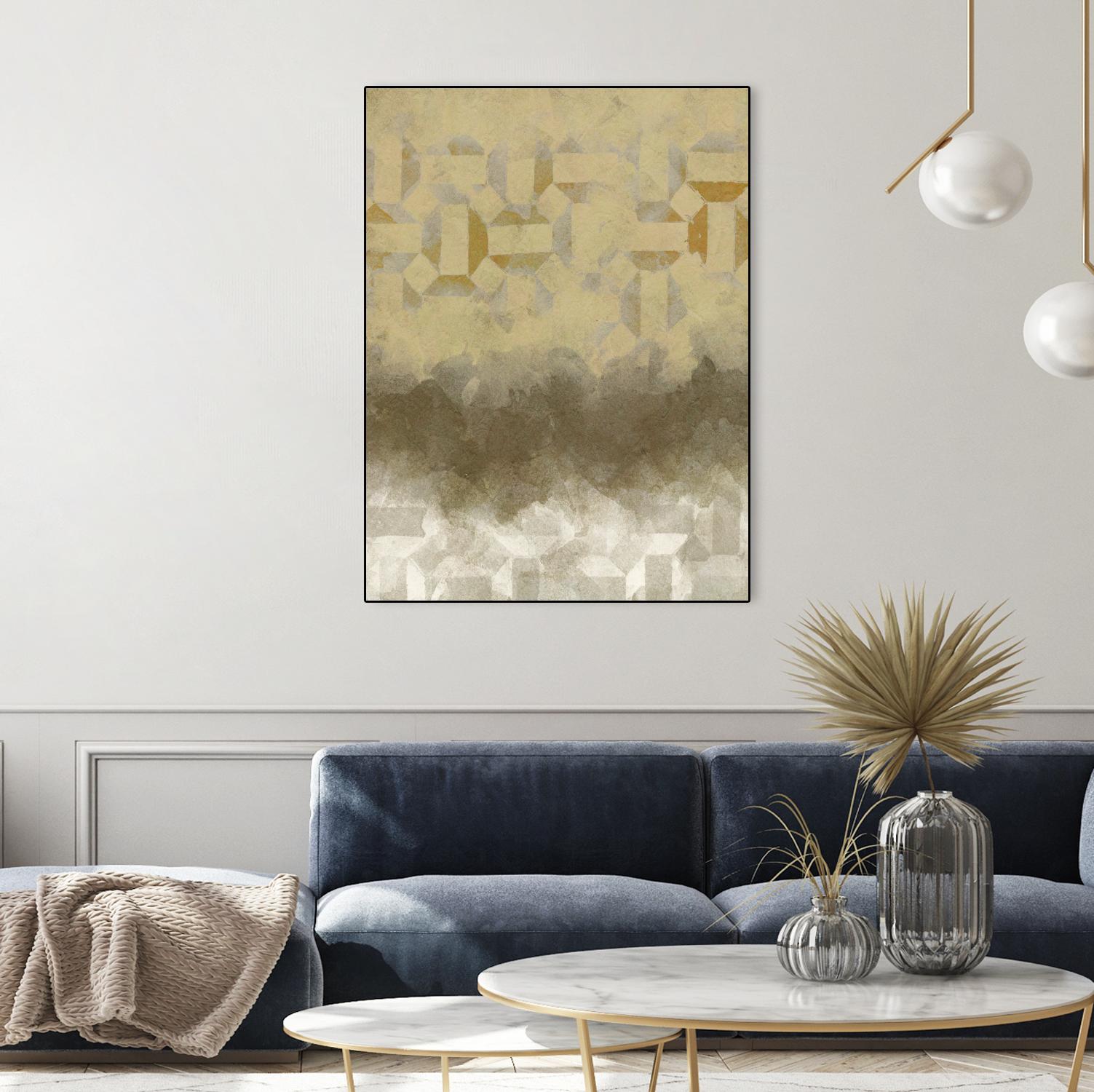 Shifting Earth II by Alonzo Saunders on GIANT ART - yellow abstract