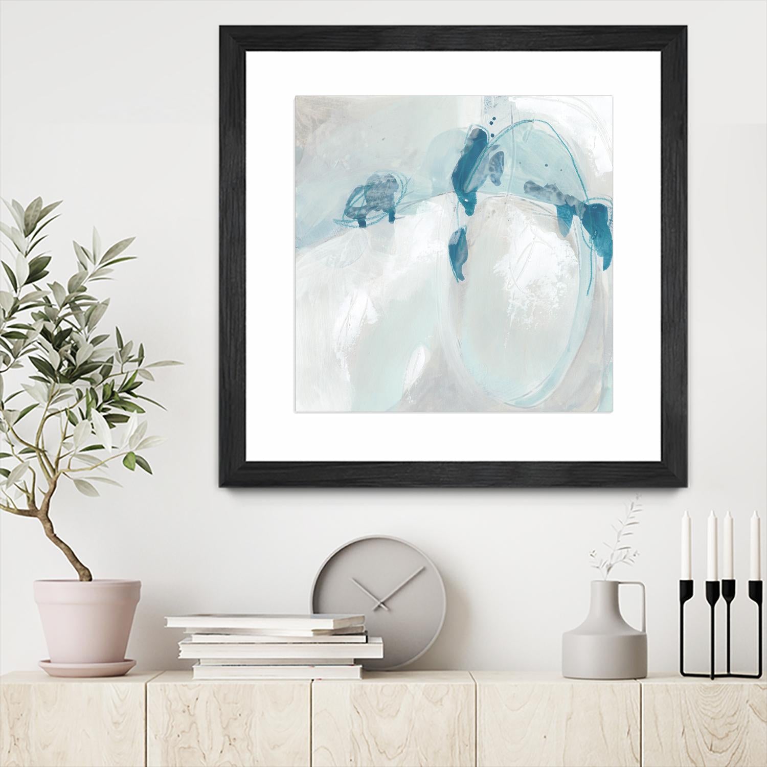 Trace Echo II by June Erica Vess on GIANT ART - blue abstract