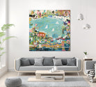 Abstract Marina IV by Karen Fields on GIANT ART - blue abstract