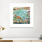 Abstract Marina IV by Karen Fields on GIANT ART - blue abstract