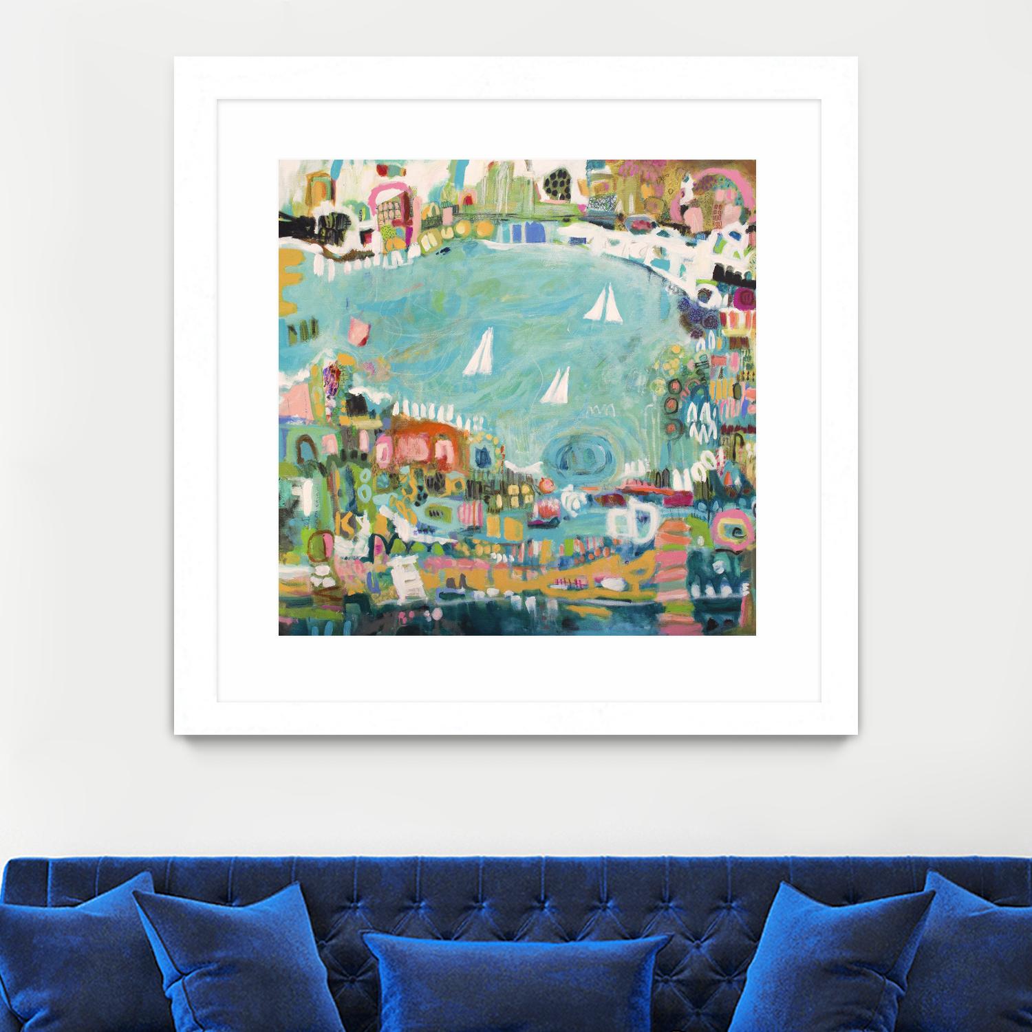 Abstract Marina IV by Karen Fields on GIANT ART - blue abstract
