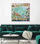 Abstract Marina IV by Karen Fields on GIANT ART - blue abstract