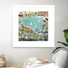 Abstract Marina IV by Karen Fields on GIANT ART - blue abstract