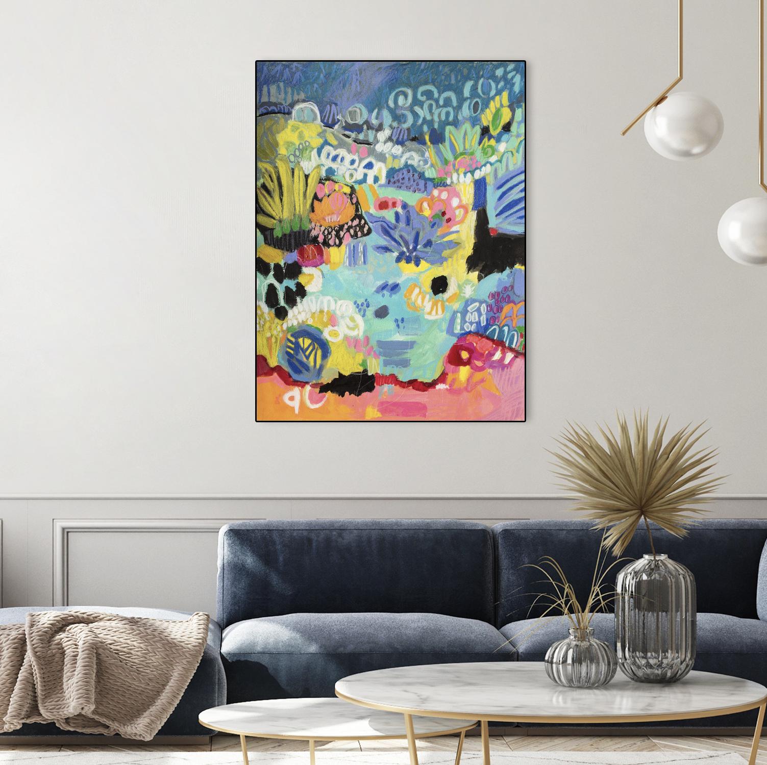 Whimsical Pond III by Karen Fields on GIANT ART - abstract