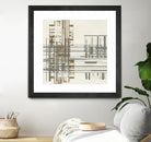 Matrix Illusion I by Jennifer Goldberger on GIANT ART - brown abstract