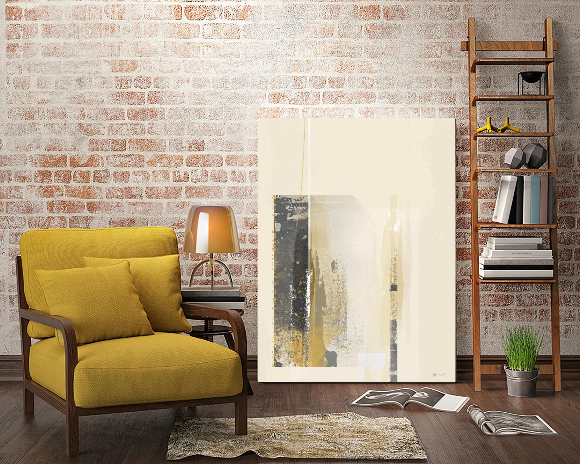 Deeper Shadows I by Green Lili on GIANT ART - yellow abstract