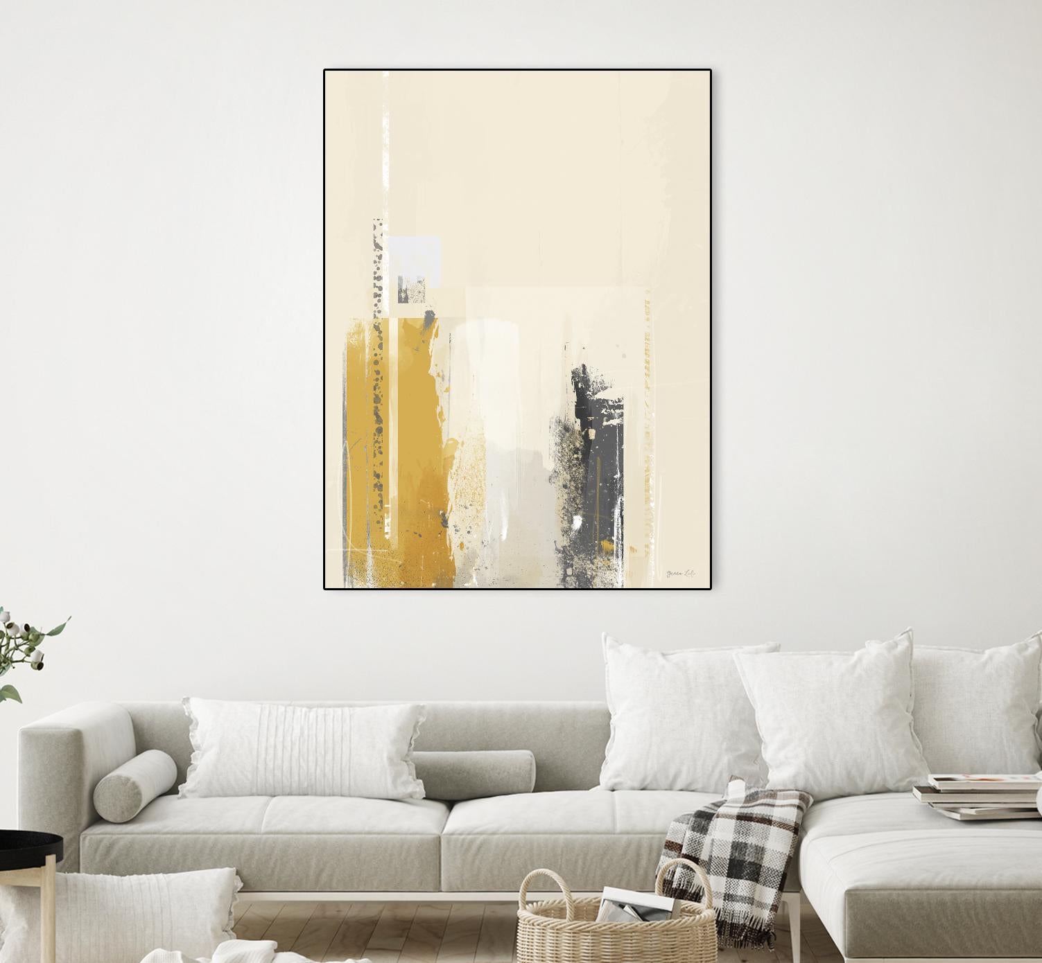 Deeper Shadows II by Green Lili on GIANT ART - yellow abstract