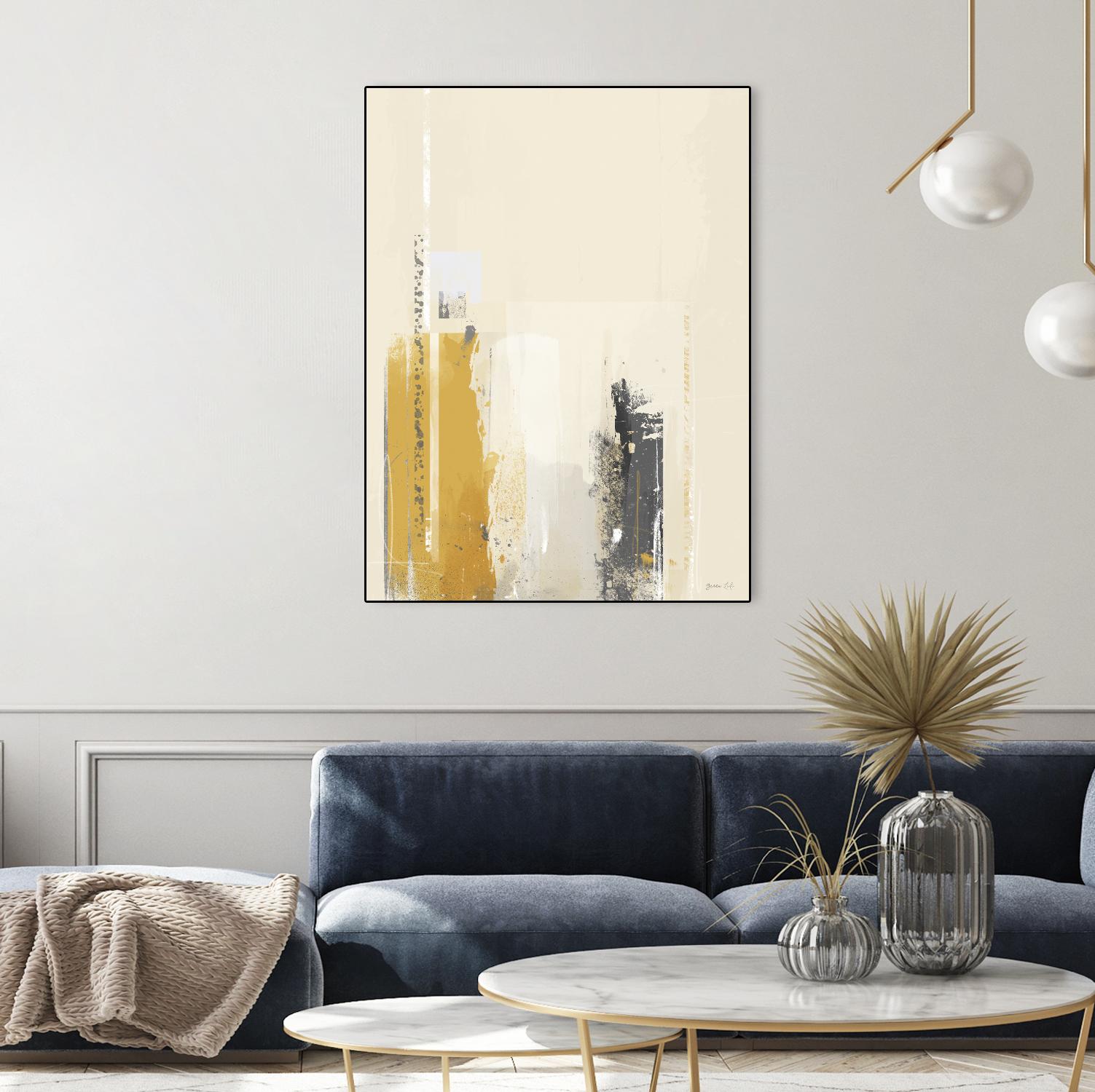 Deeper Shadows II by Green Lili on GIANT ART - yellow abstract