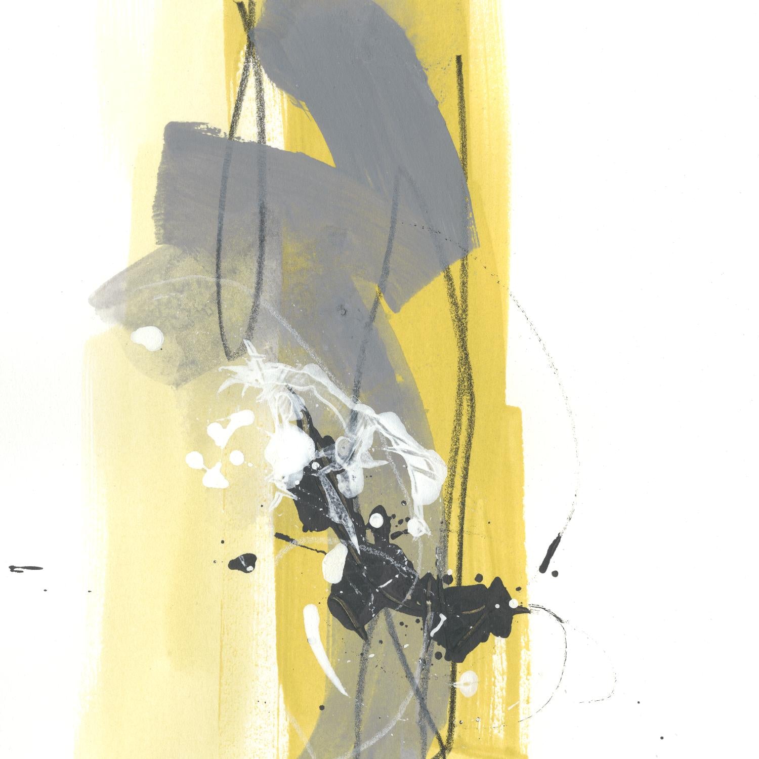 Catch Phrase I by June Erica Vess on GIANT ART - yellow abstract