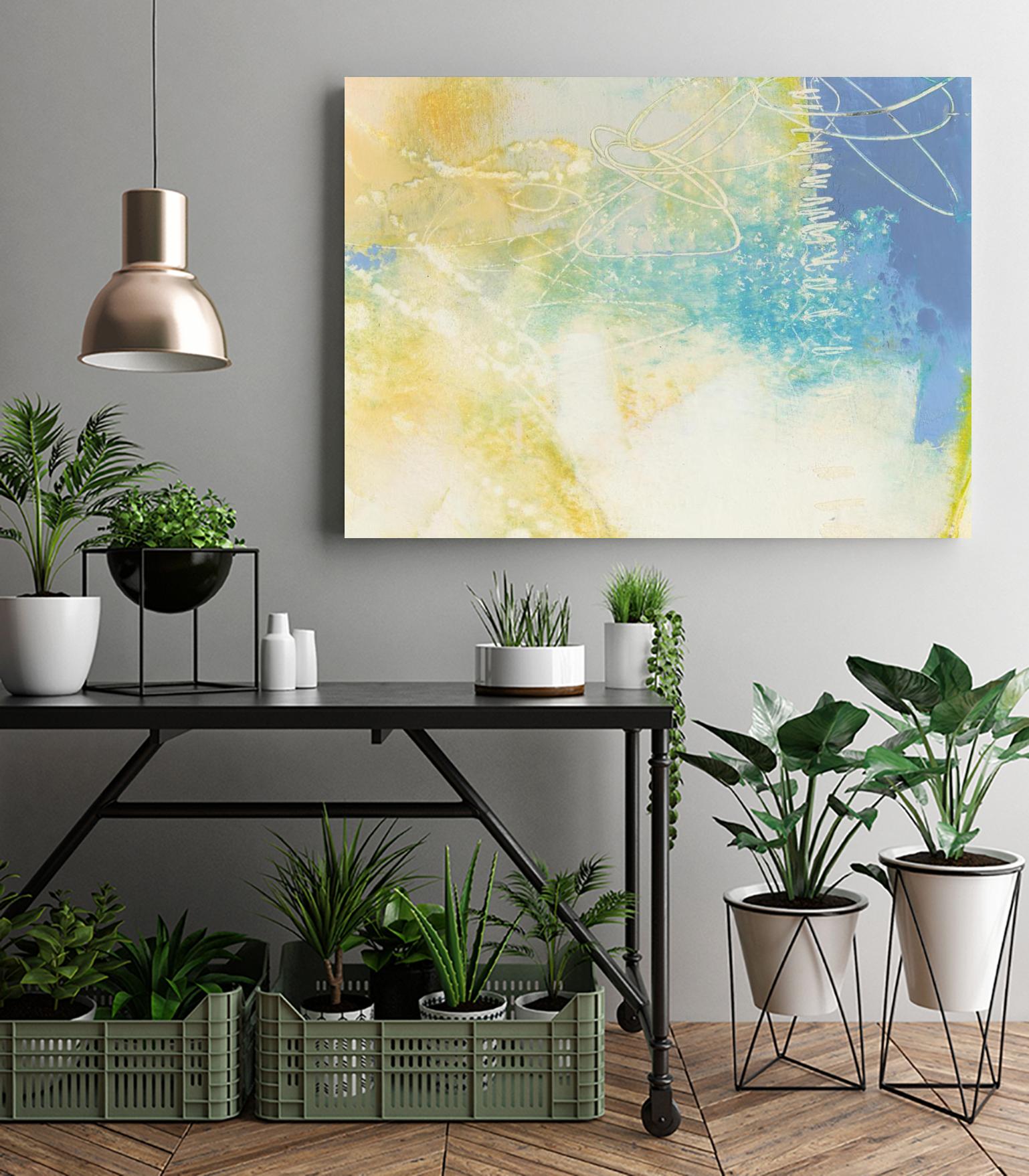 Blue Lux I by Sue Jachimiec on GIANT ART - blue abstract