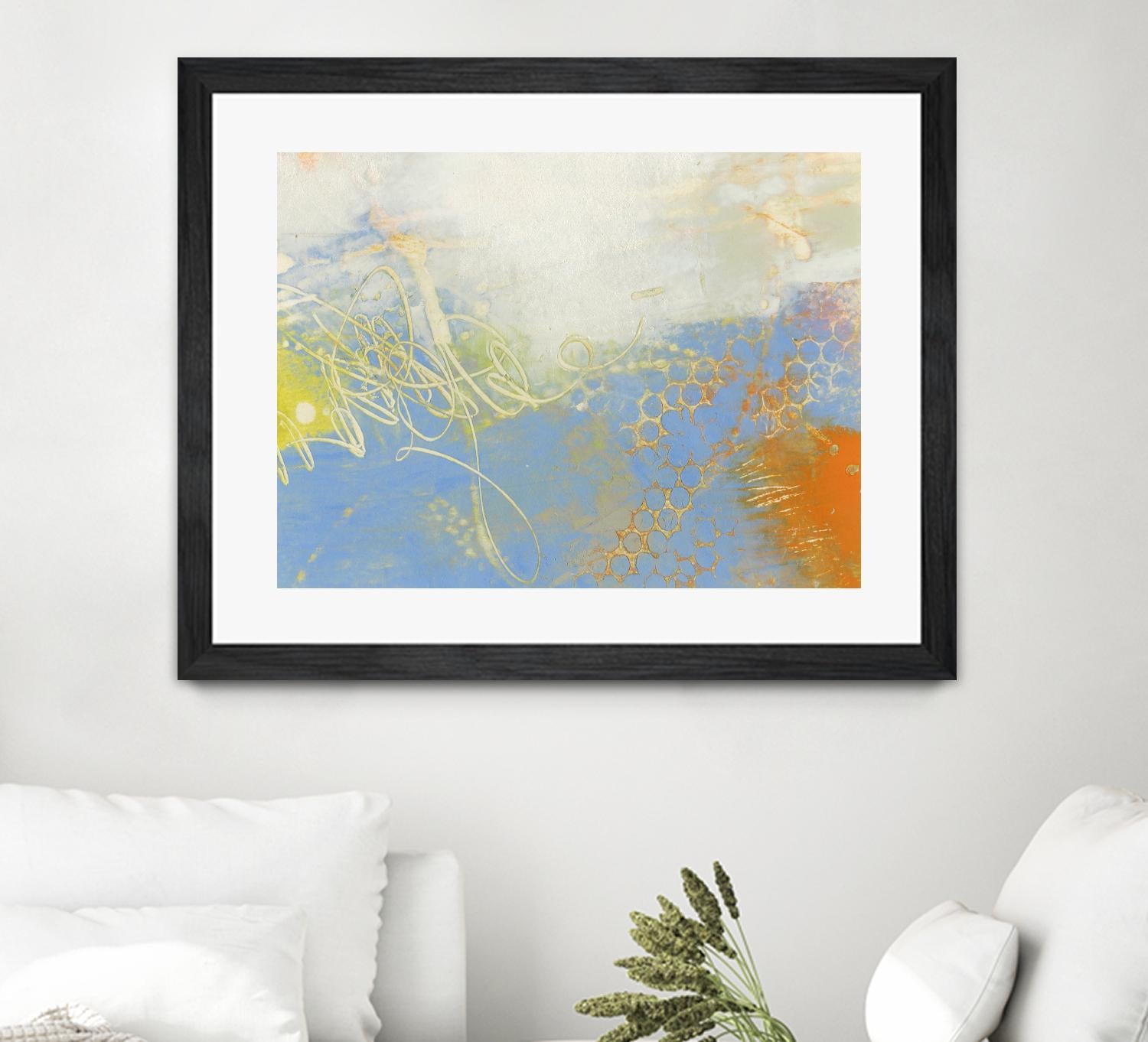 Blue Lux II by Sue Jachimiec on GIANT ART - blue abstract