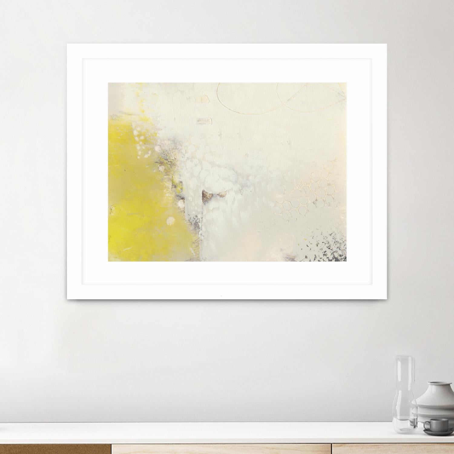 Yellow Lux I by Sue Jachimiec on GIANT ART - yellow abstract