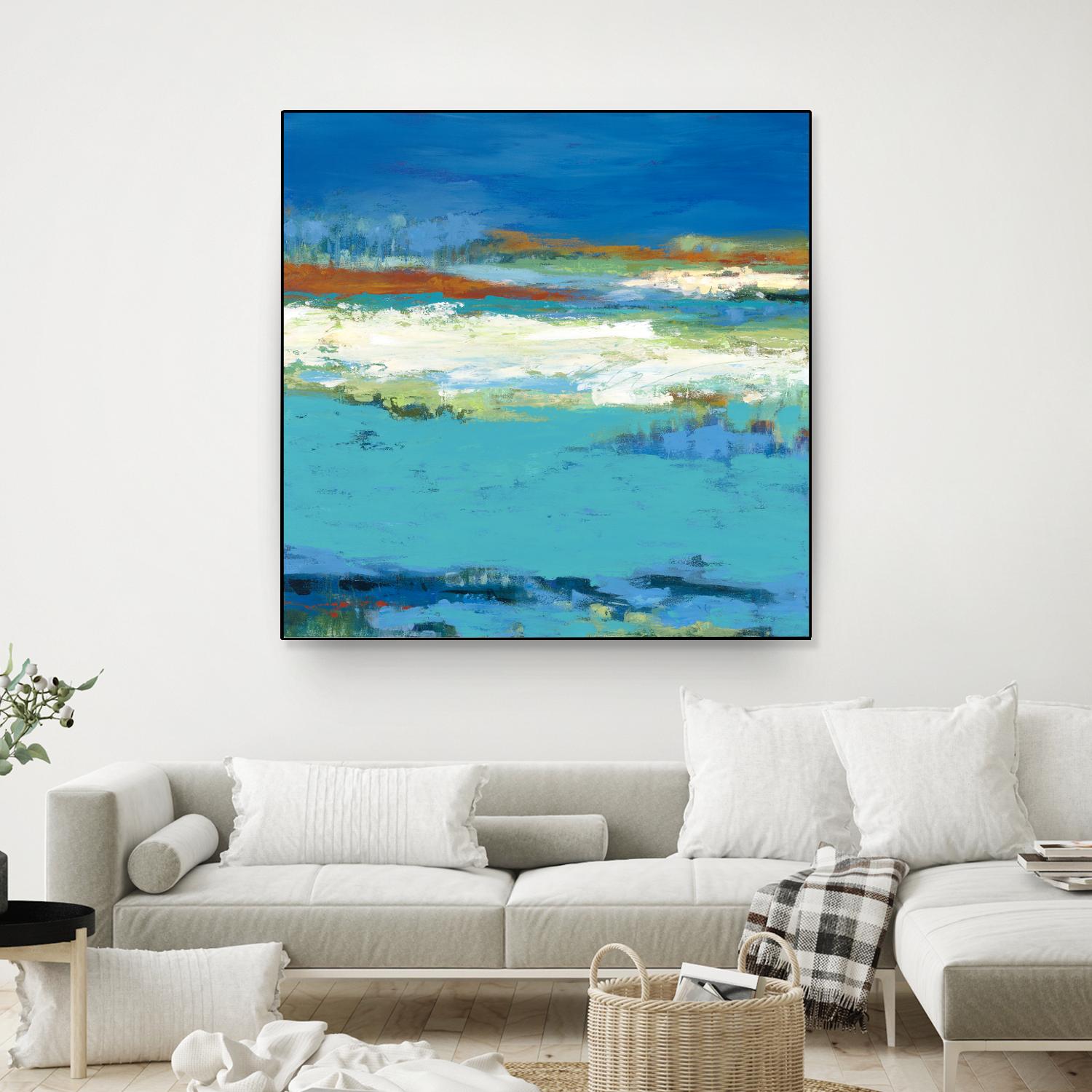 Aisle of White by Janet Bothne on GIANT ART - blue abstract