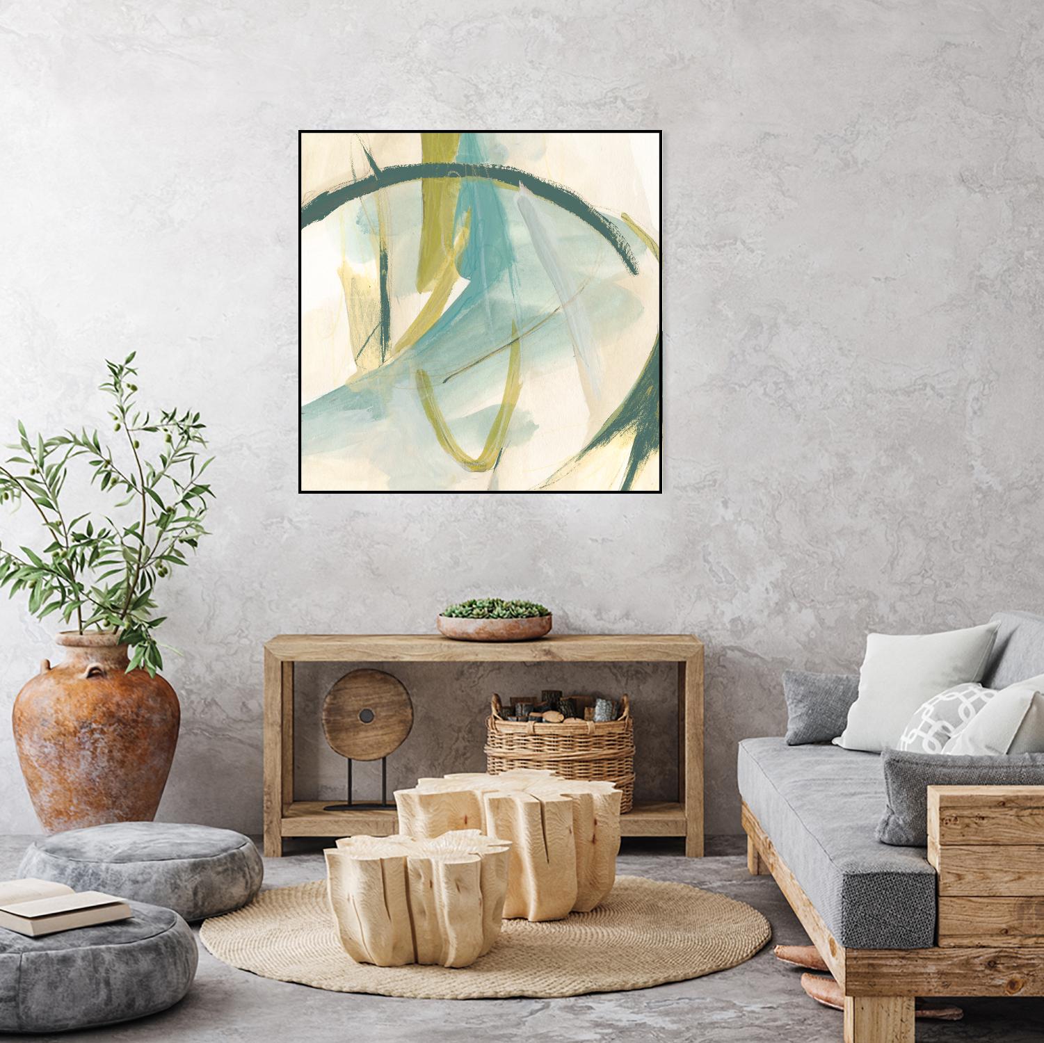 Vertigo Note I by June Erica Vess on GIANT ART - green abstract