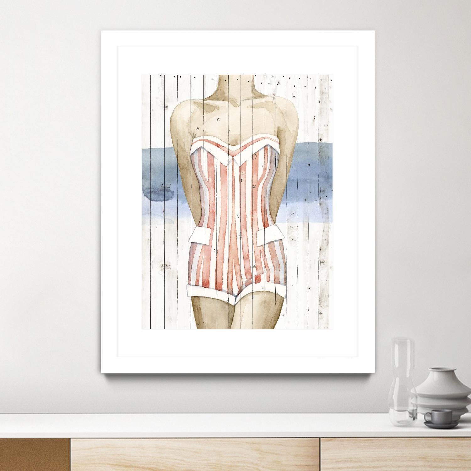 Bygone Bathers II by Grace Popp on GIANT ART - red fashion