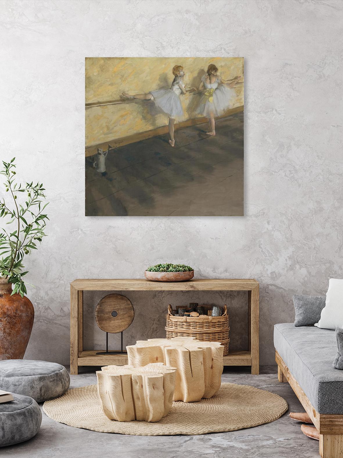 Dancers Practicing at the Barre by Edgar Degas on GIANT ART - brown fashion