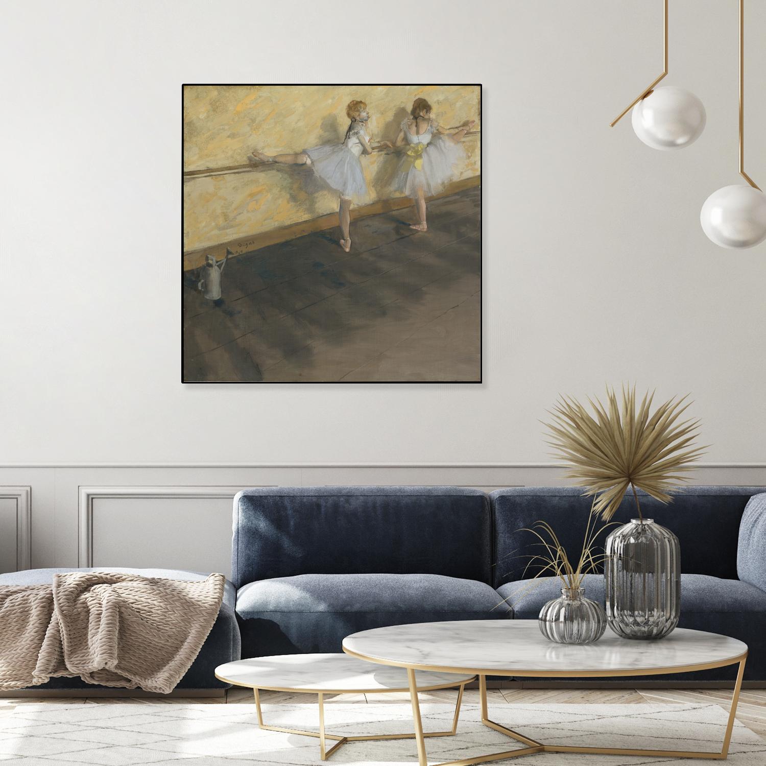 Dancers Practicing at the Barre by Edgar Degas on GIANT ART - brown fashion