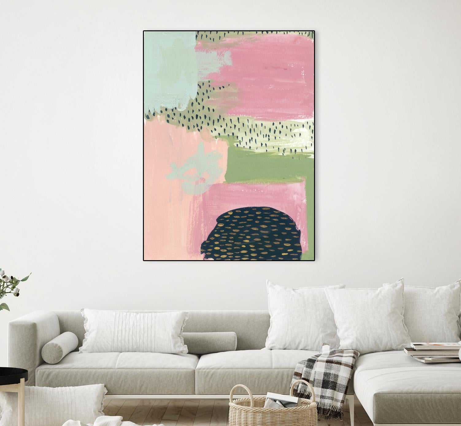 Cheeky I by Melissa Wang on GIANT ART - pink abstract