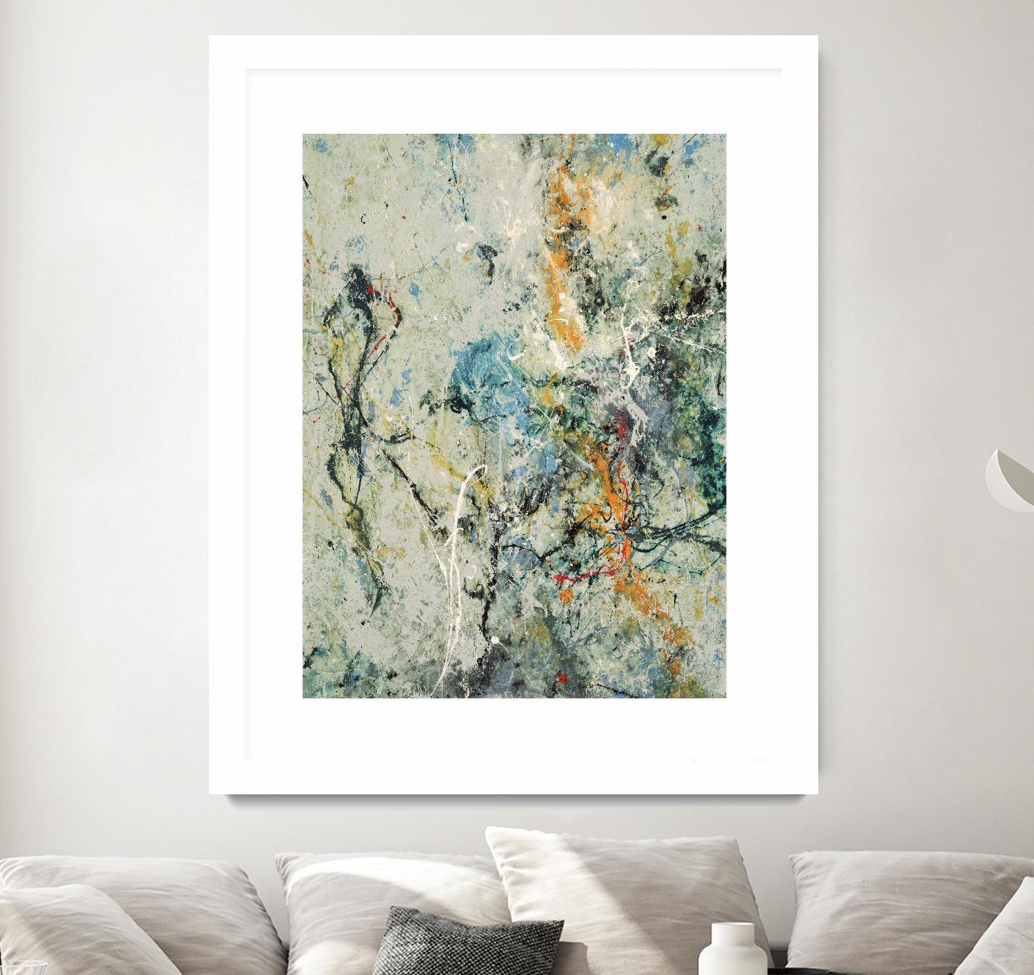 Tango 63 by DAG Inc on GIANT ART - orange abstract pollock