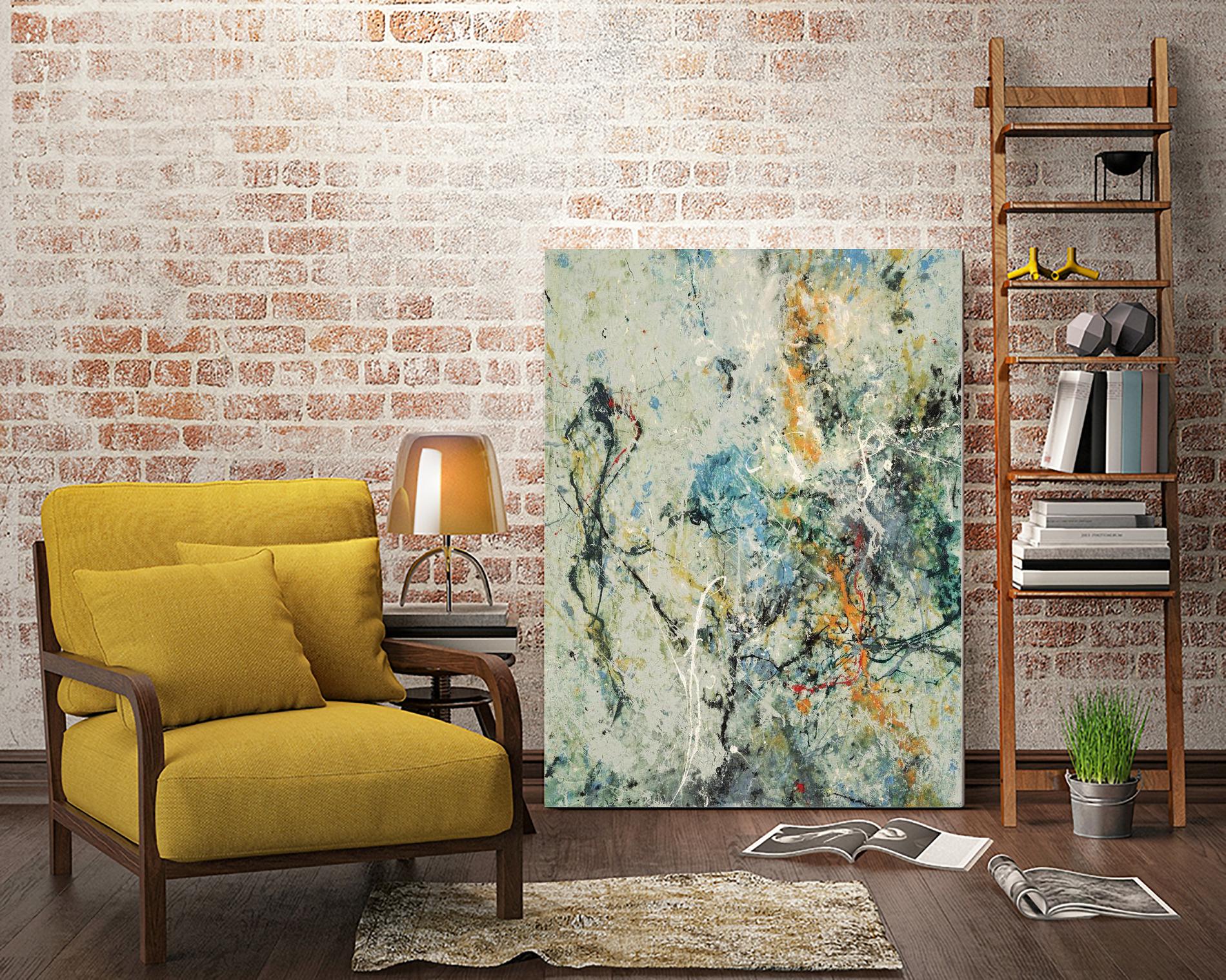 Tango 63 by DAG Inc on GIANT ART - orange abstract pollock