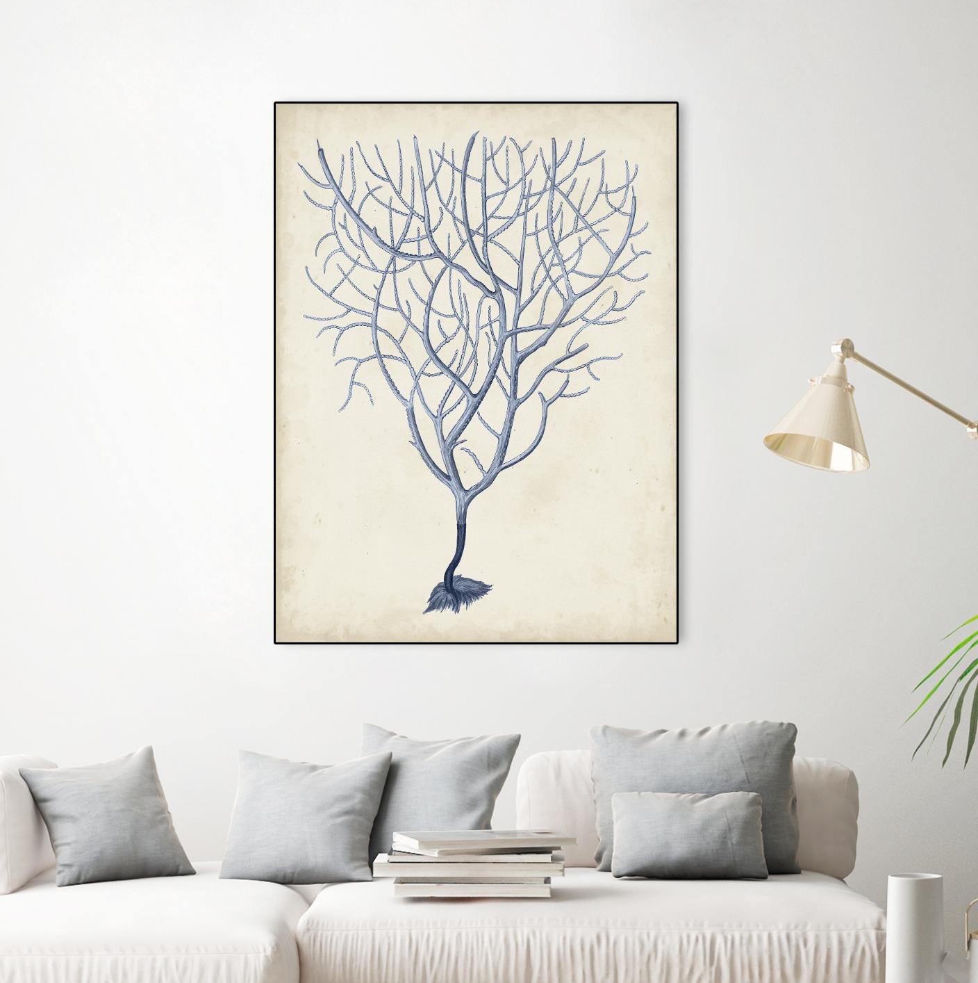 Indigo Coral III by Vision Studio on GIANT ART - blue tropical