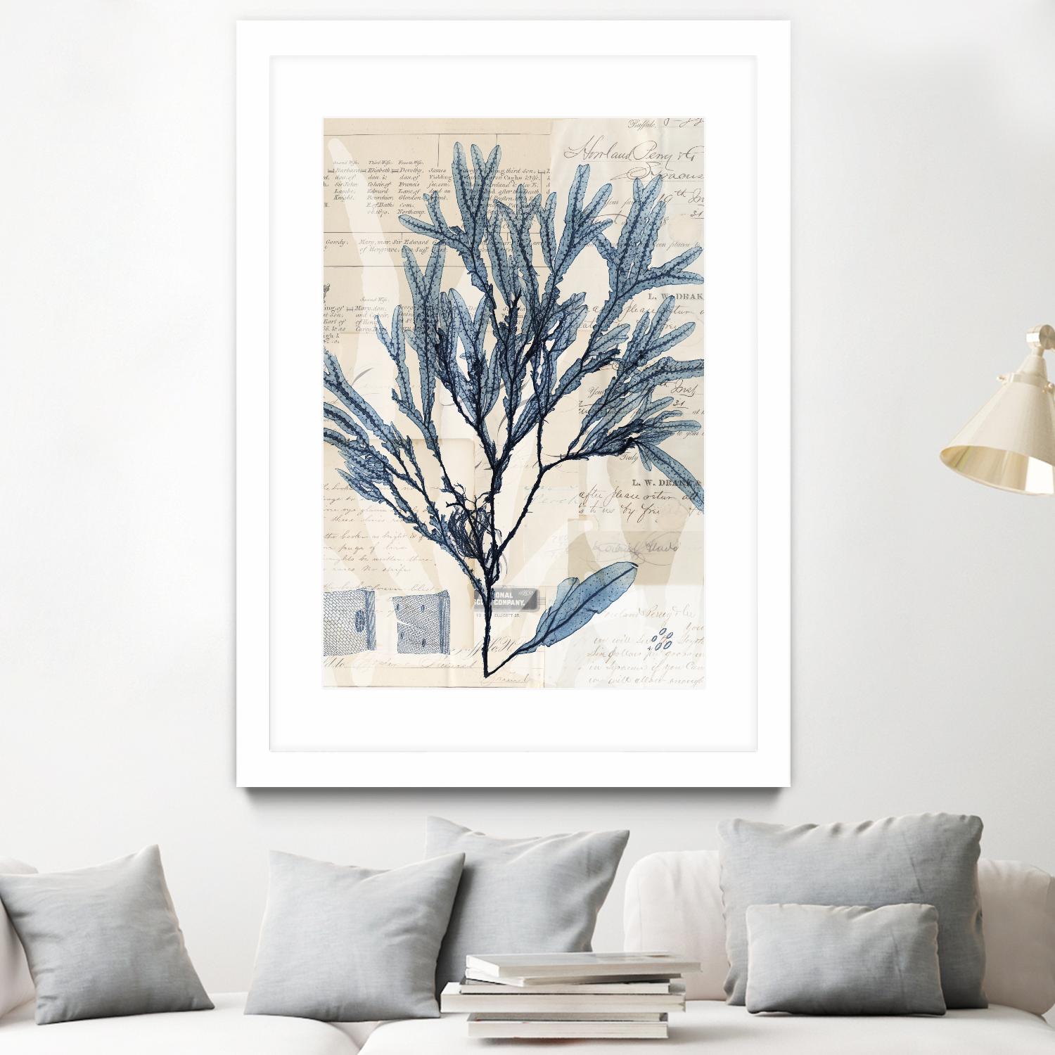 Seaweed Arrangement I by Vision Studio on GIANT ART - blue tropical