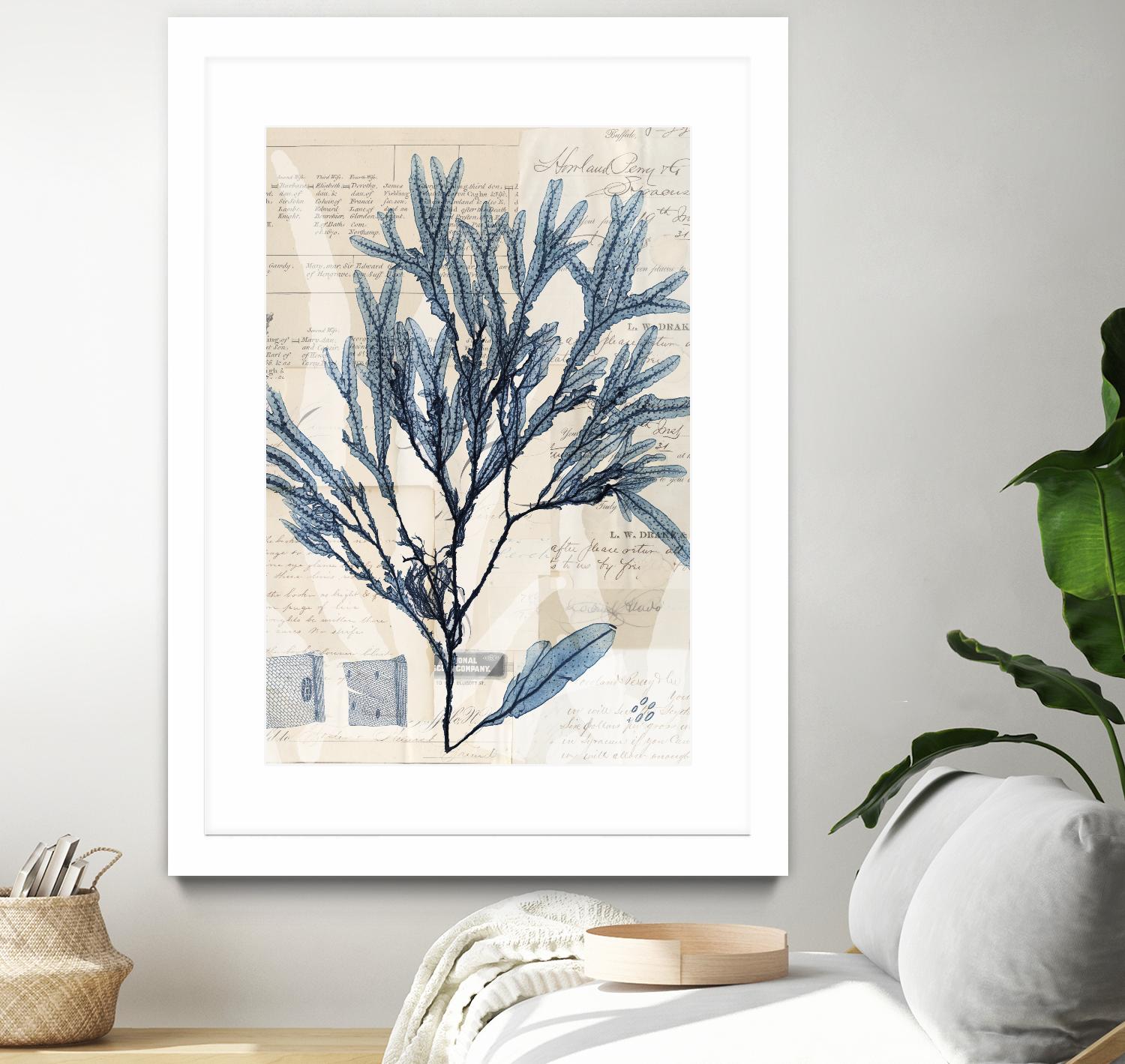 Seaweed Arrangement I by Vision Studio on GIANT ART - blue tropical