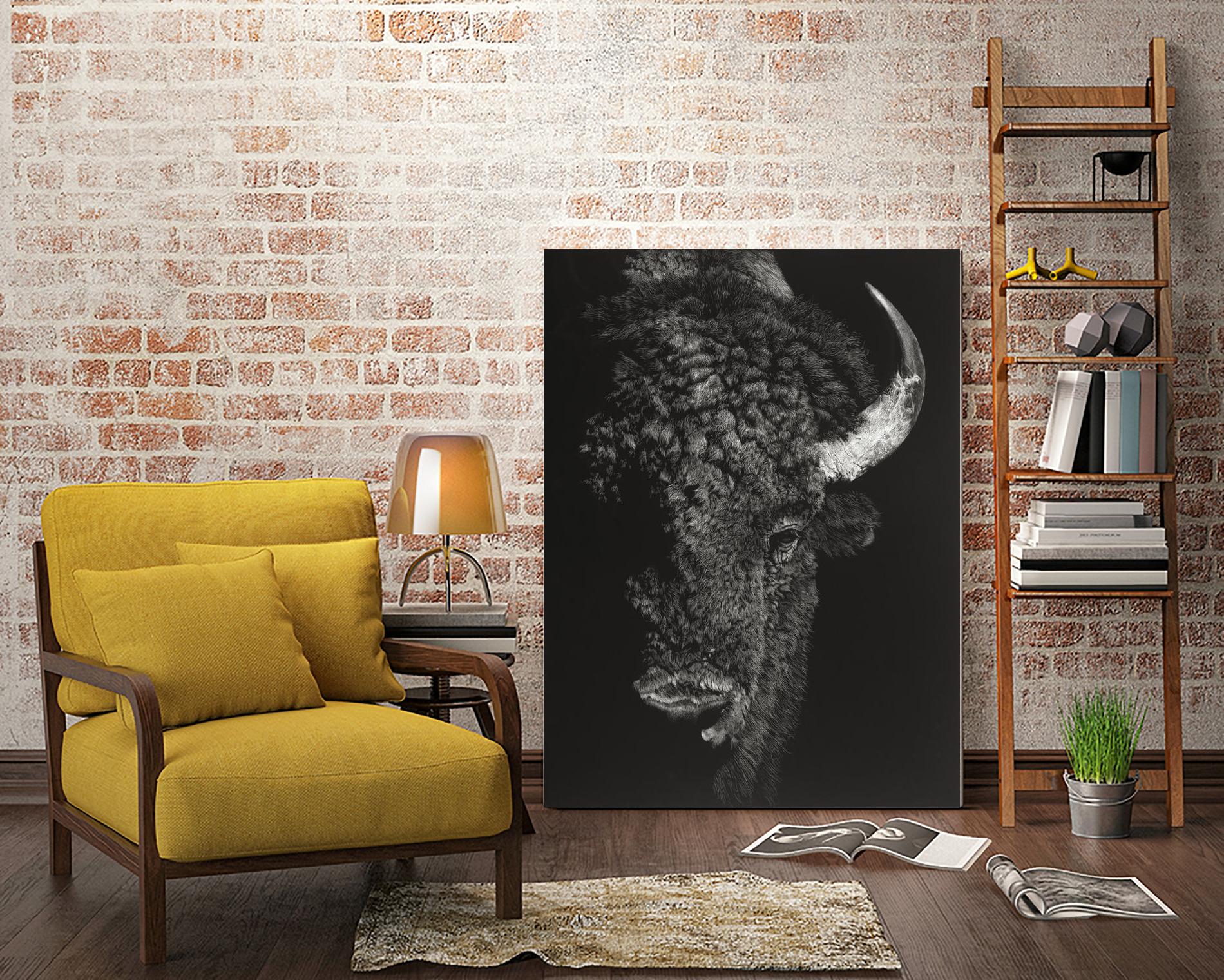 Black Glimpse I by Julie T. Chapman on GIANT ART - animals