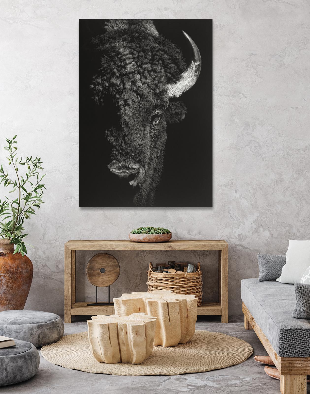 Black Glimpse I by Julie T. Chapman on GIANT ART - animals