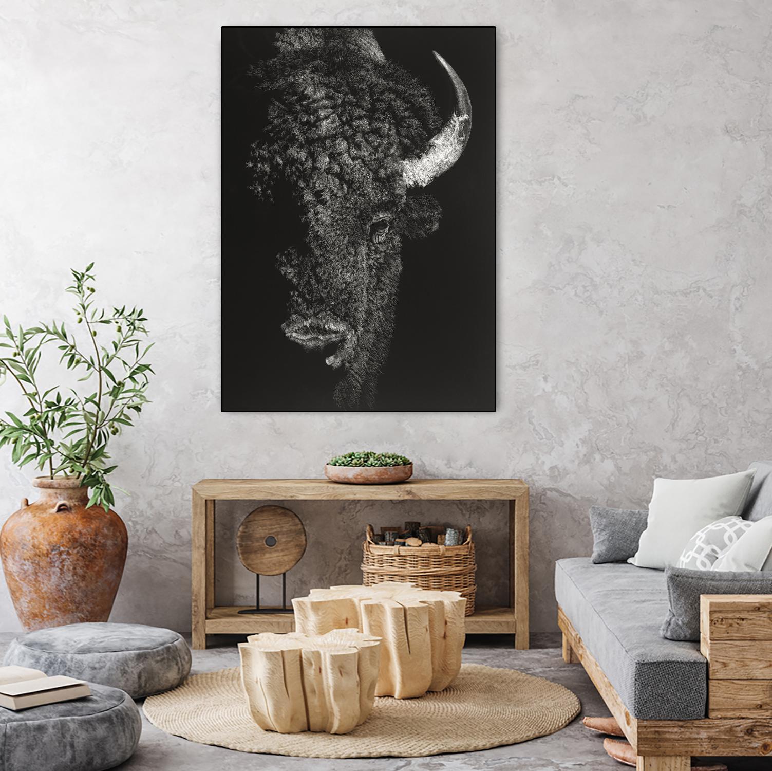 Black Glimpse I by Julie T. Chapman on GIANT ART - animals