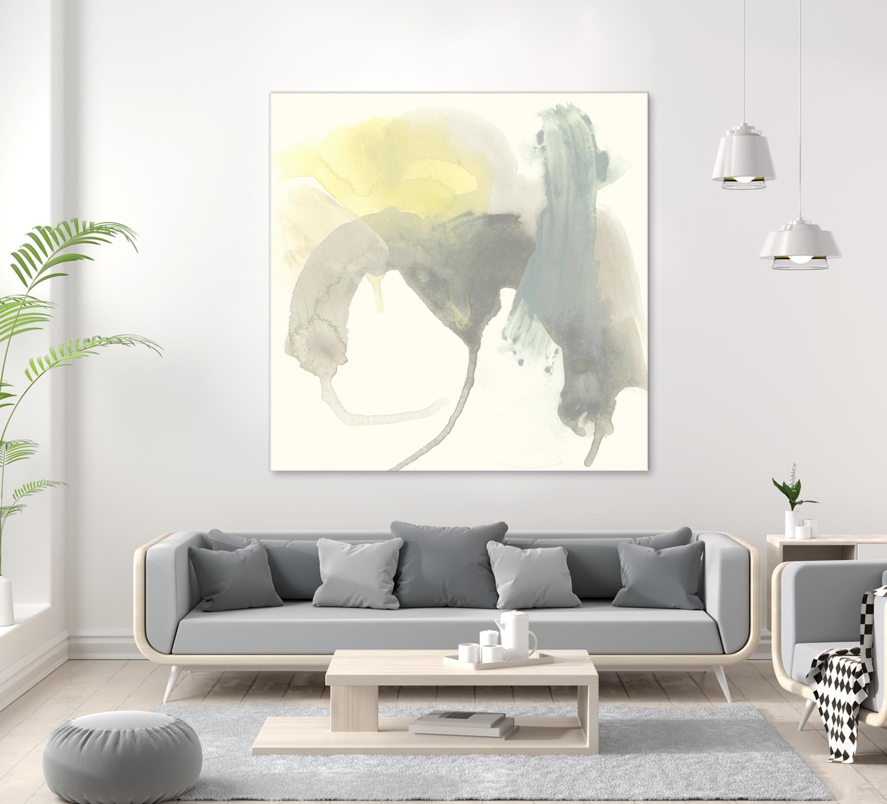 Lunar Sunrise III by June Erica Vess on GIANT ART - yellow abstract