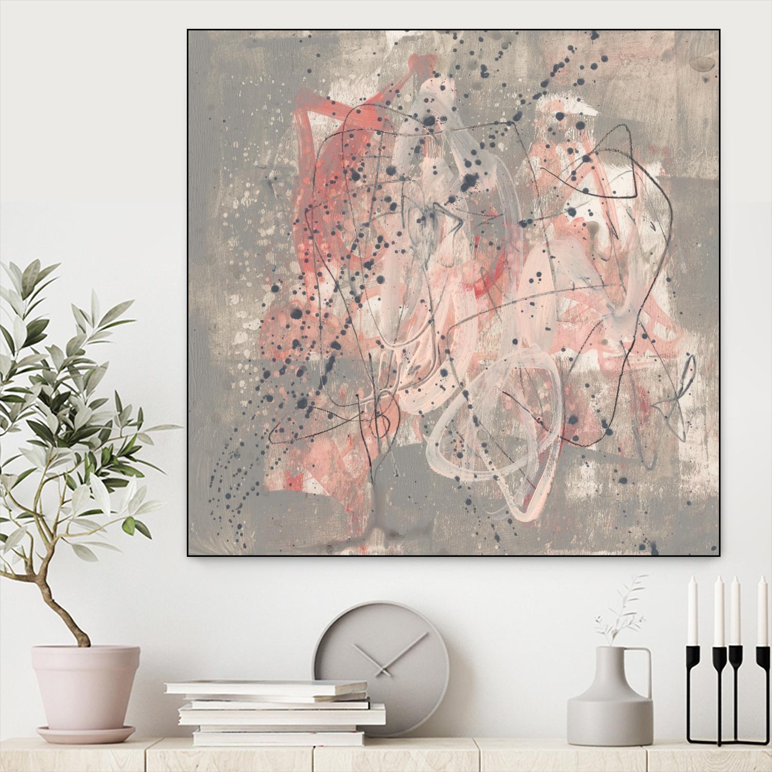 Blush Kinesis I by Jennifer Goldberger on GIANT ART - pink abstract