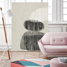 Nested II by Jennifer Goldberger on GIANT ART - beige black & white contemporary