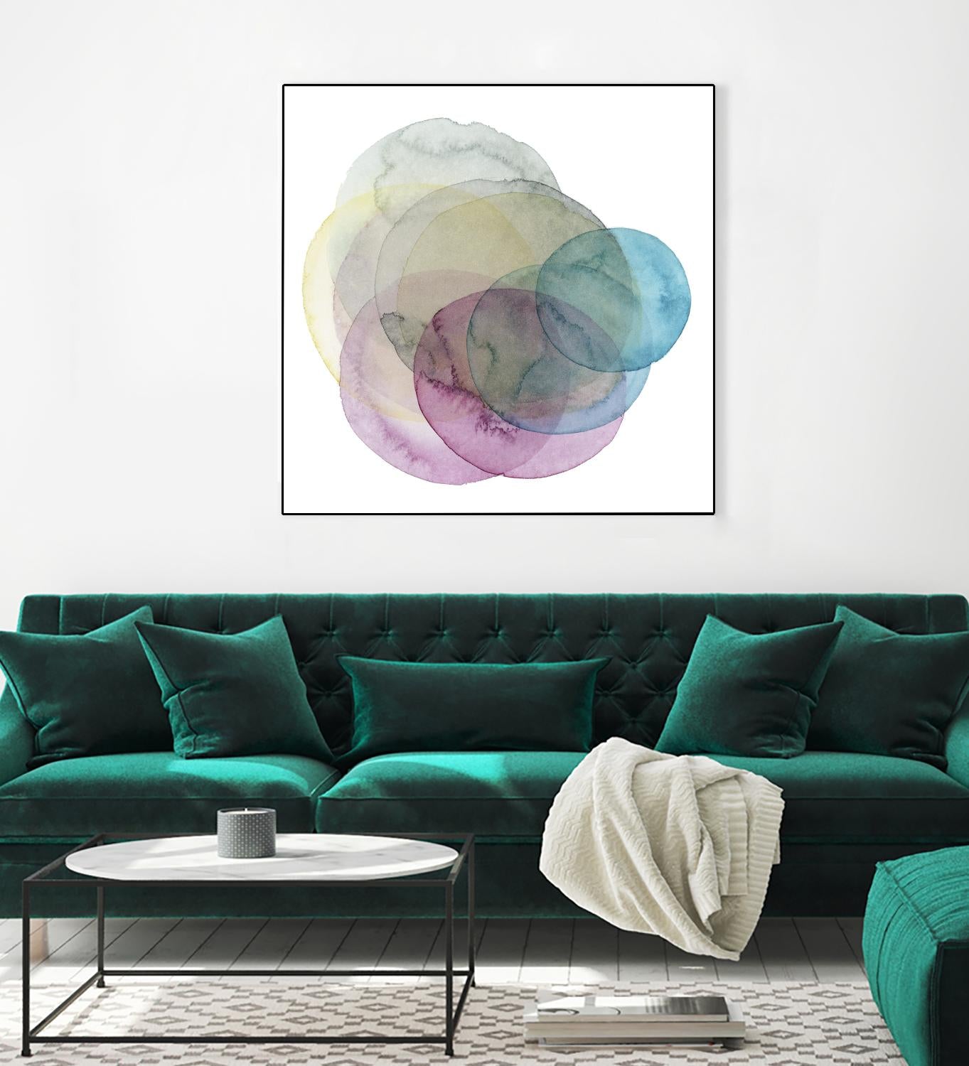 Evolving Planets II by Grace Popp on GIANT ART - blue abstract
