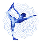 Yoga Flow I by Grace Popp on GIANT ART - blue leisure