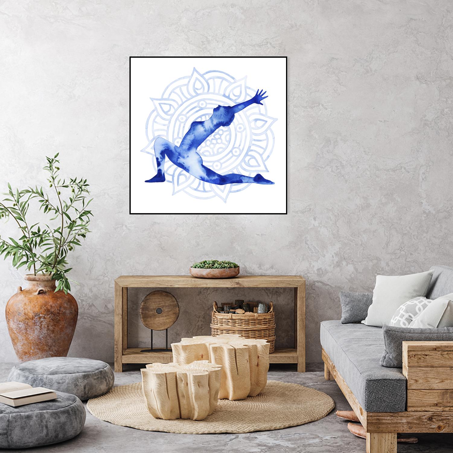 Yoga Flow II by Grace Popp on GIANT ART - blue leisure
