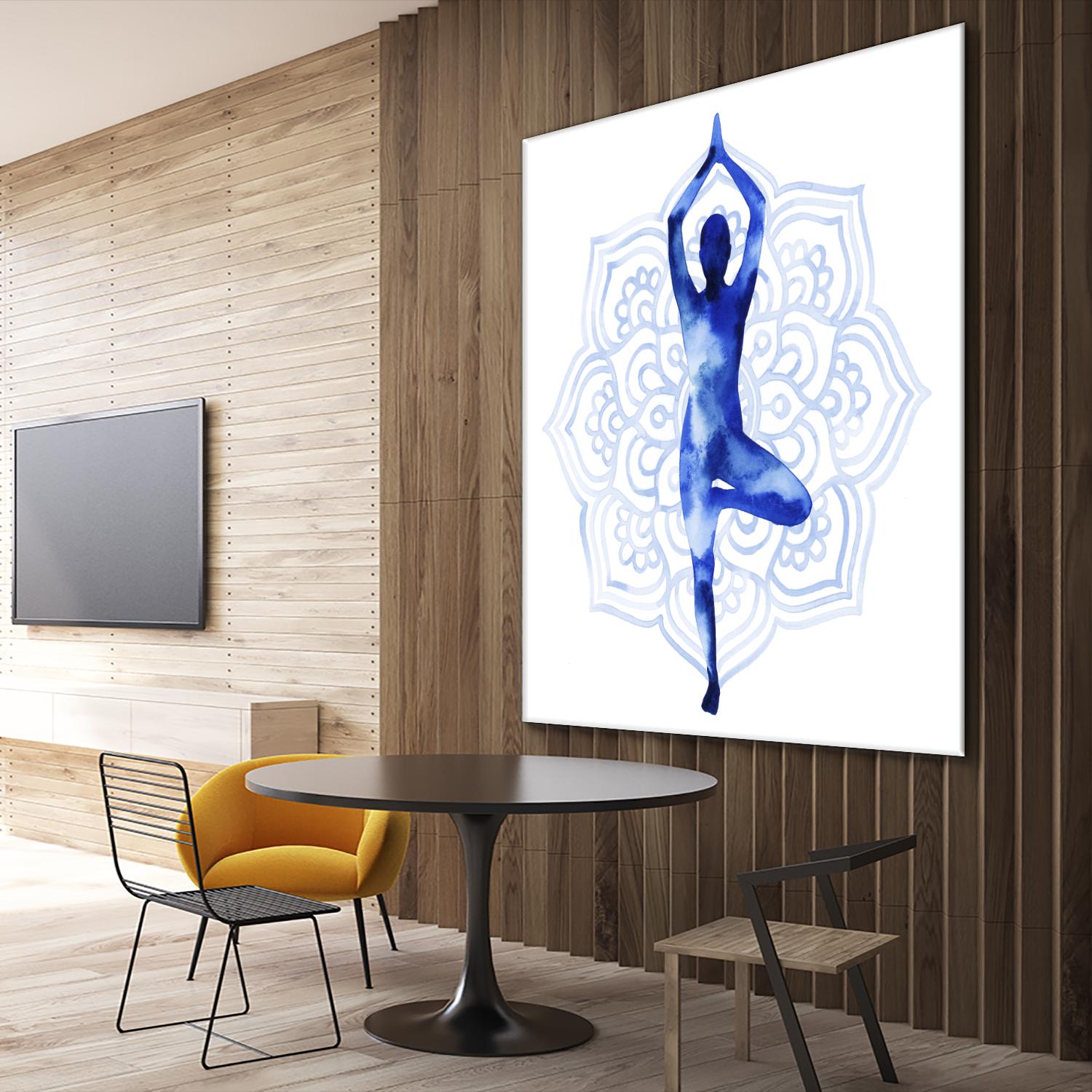 Yoga Flow III by Grace Popp on GIANT ART - blue leisure