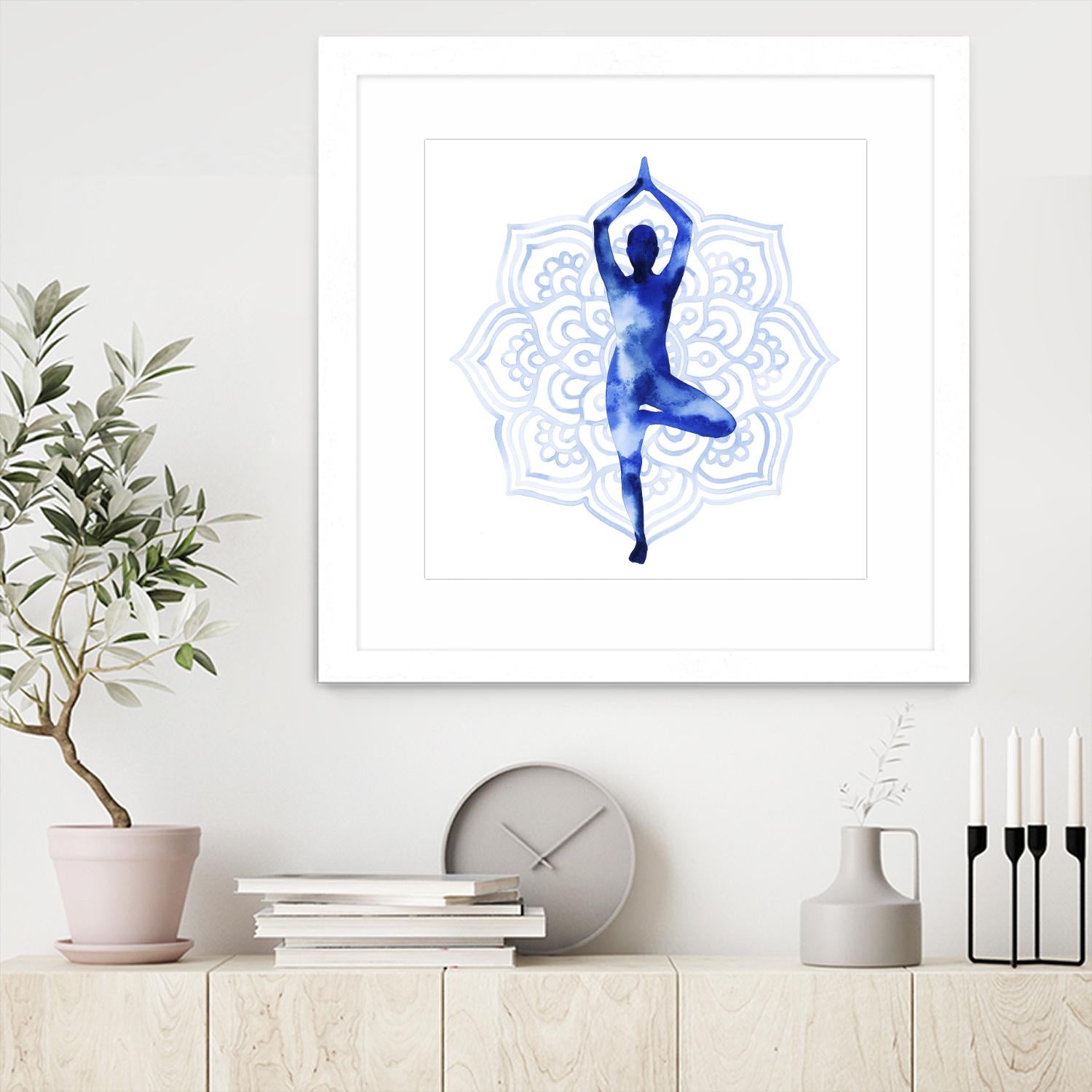 Yoga Flow III by Grace Popp on GIANT ART - blue leisure