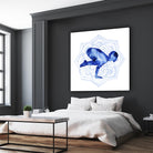 Yoga Flow IV by Grace Popp on GIANT ART - blue leisure