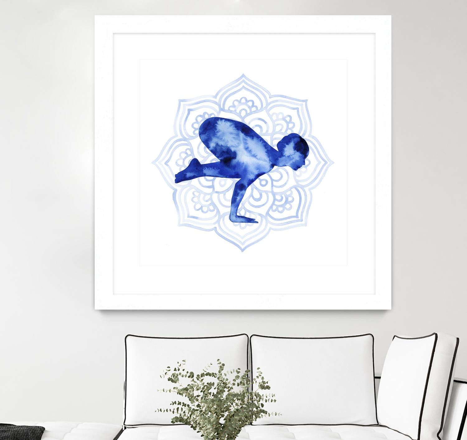 Yoga Flow IV by Grace Popp on GIANT ART - blue leisure