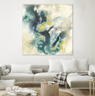 Citron Satellites II by Jennifer Goldberger on GIANT ART - green abstract