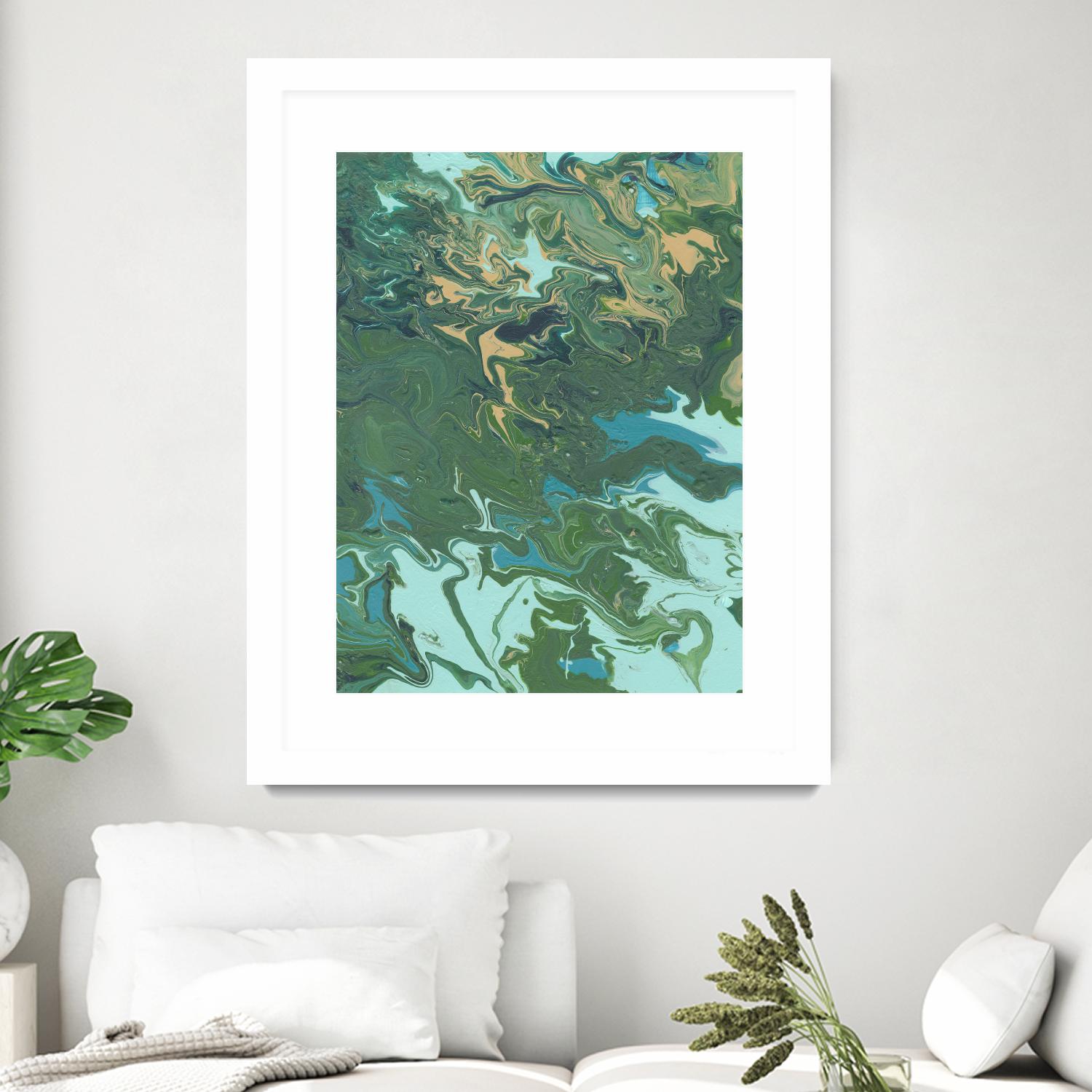 Rambling Sage I by Regina Moore on GIANT ART - green abstract