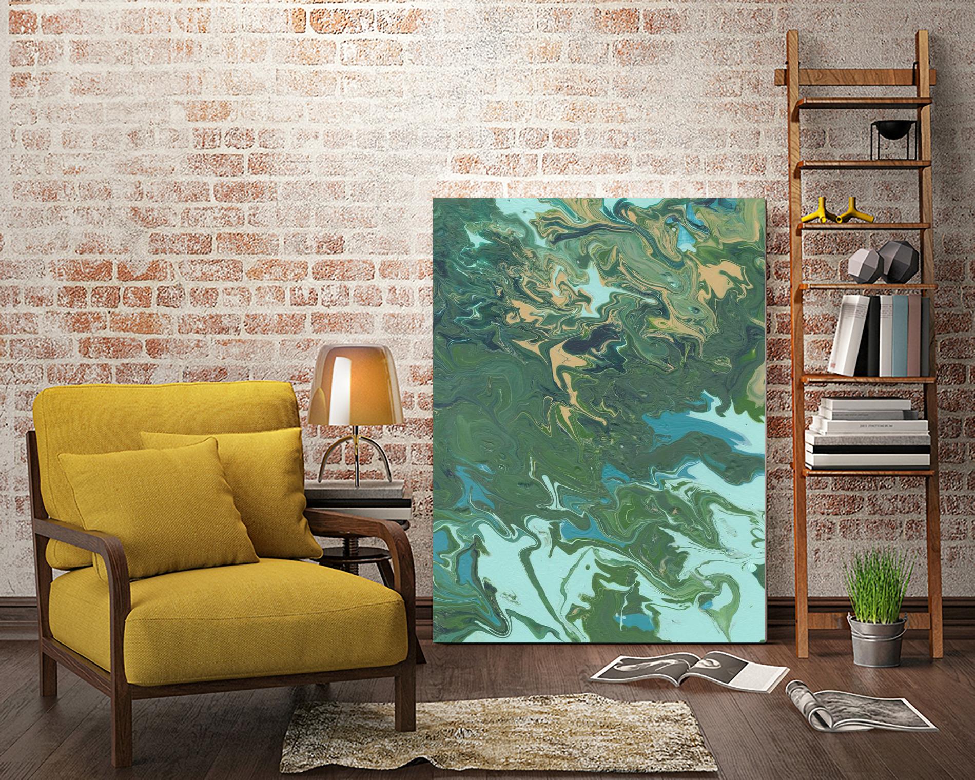 Rambling Sage I by Regina Moore on GIANT ART - green abstract